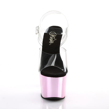 【PLEASER】ADORE-708 シューズ Clr/B. Pink Chrome【取寄】