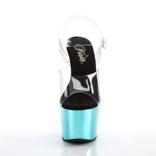 【PLEASER】ADORE-708 プラットフォームシューズ Clr/Turquoise  Chrome【取寄】