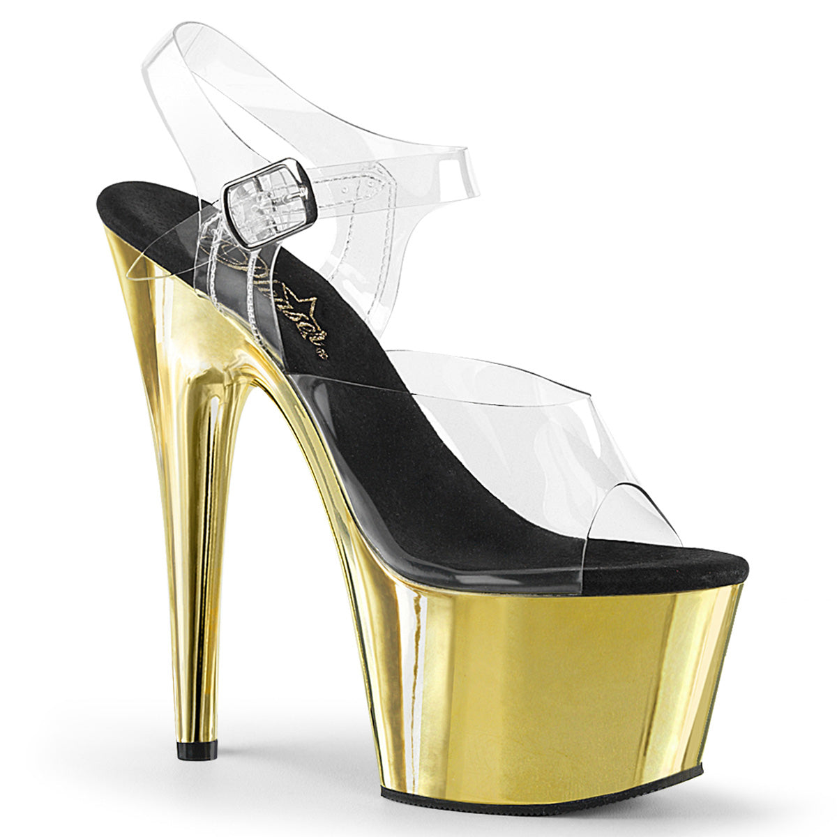 【PLEASER】ADORE-708 シューズ Clr/Gold Chrome【取寄】