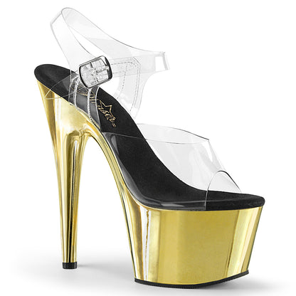 【PLEASER】ADORE-708 シューズ Clr/Gold Chrome【取寄】