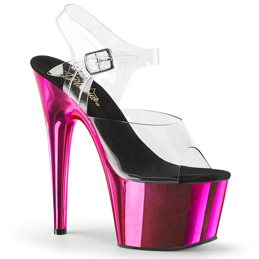 【PLEASER】ADORE-708 プラットフォームシューズ Clr/H. Pink Chrome【取寄】
