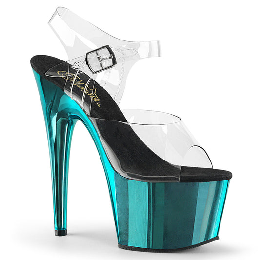 【PLEASER】ADORE-708 プラットフォームシューズ Clr/Turquoise  Chrome【取寄】