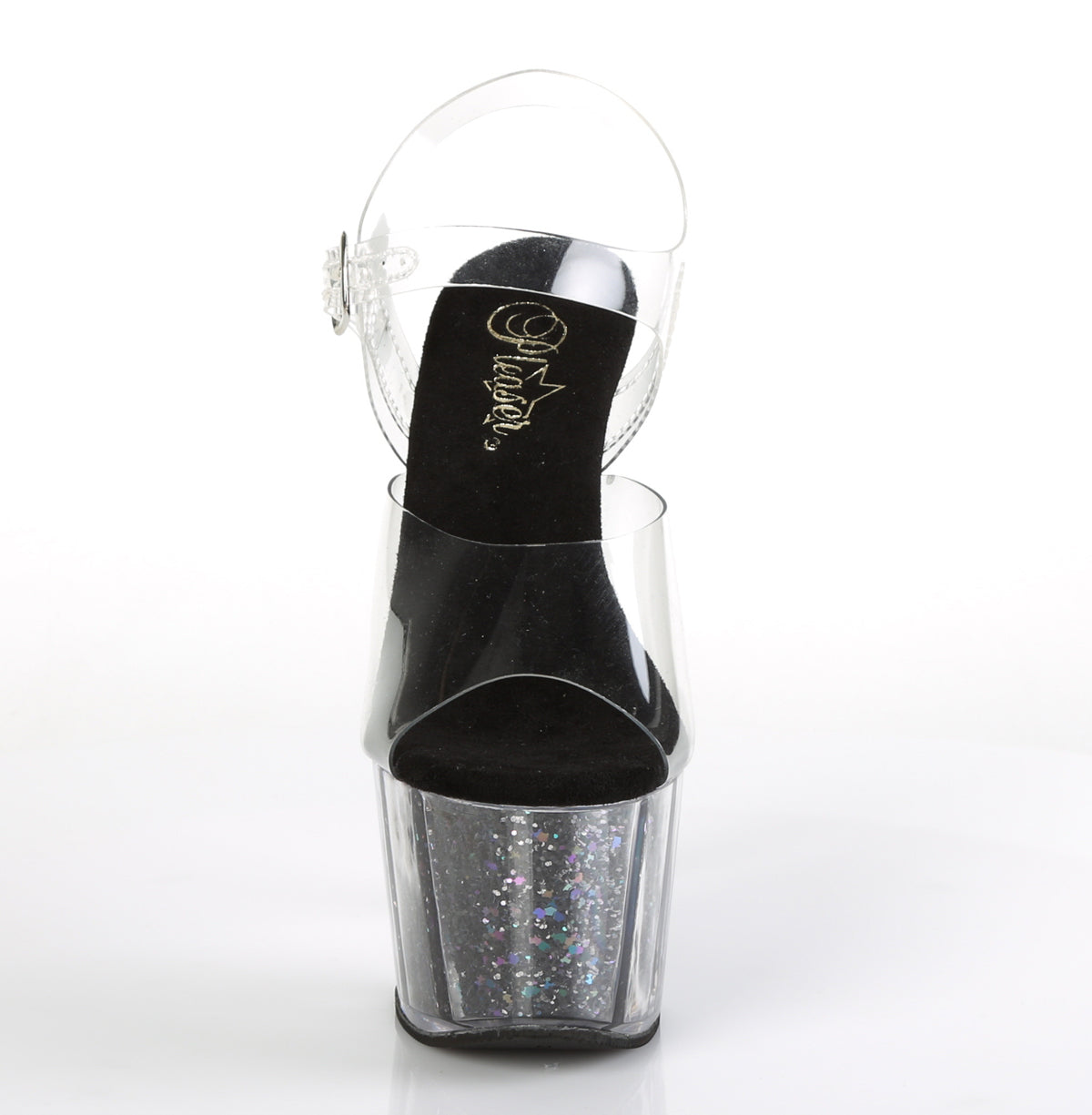 【PLEASER】ADORE-708CG シューズ Clr/Blk Confetti Glitter【取寄】