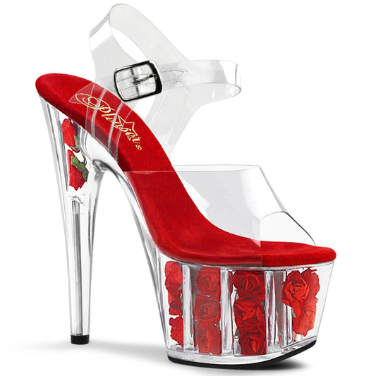 【PLEASER】ADORE-708FL プラットフォームシューズ Clr/Red Flowers【取寄】