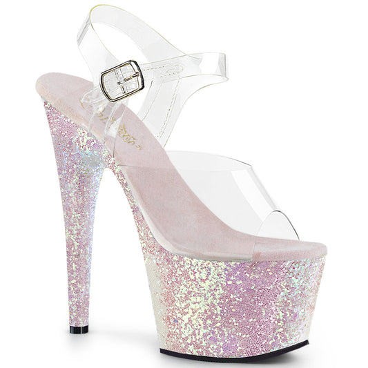 【PLEASER】ADORE-708LG プラットフォームシューズ Clr/Opal Multi Glitter【取寄】