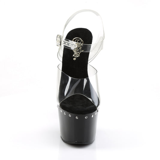【PLEASER】ADORE-708LS プラットフォームシューズ Clr/Blk【取寄】