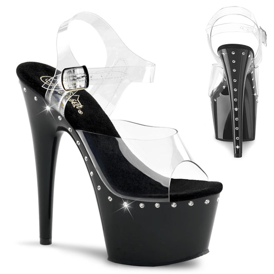【PLEASER】ADORE-708LS プラットフォームシューズ Clr/Blk【取寄】