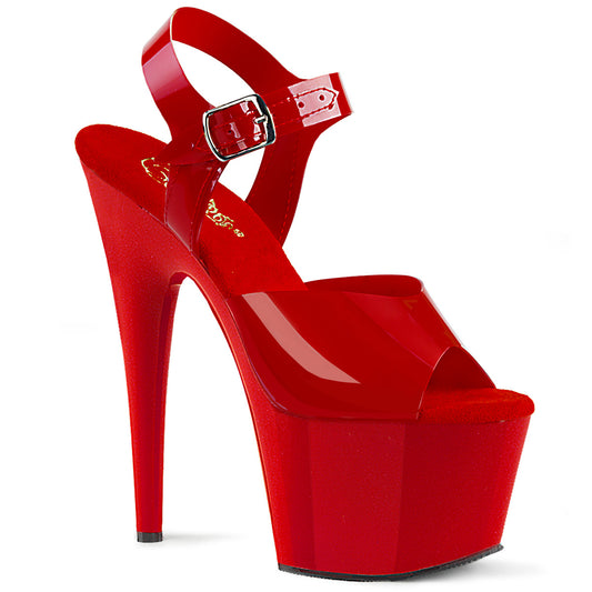 【PLEASER】ADORE-708N プラットフォームシューズ Red (Jelly-Like) TPU/Red【取寄】