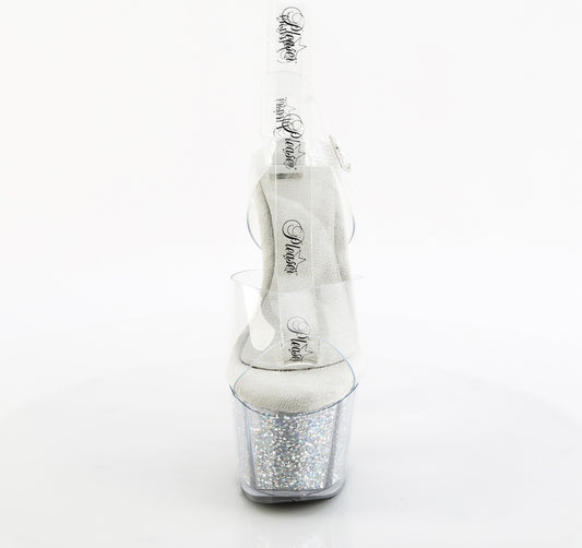 【PLEASER】ADORE-708PREM-RSI プラットフォームシューズ Clr/Clr-Slv AB RS【取寄】