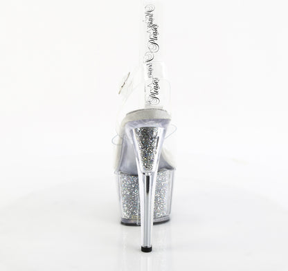 【PLEASER】ADORE-708PREM-RSI プラットフォームシューズ Clr/Clr-Slv AB RS【取寄】