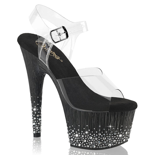 【PLEASER】ADORE-708SPKL-01 プラットフォームシューズ Clr/Blk-Slv RS【取寄】