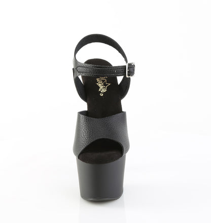 【PLEASER】ADORE-708UL プラットフォームシューズ Blk Faux Leather/Blk Matte【取寄】