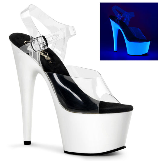 【PLEASER】ADORE-708UV プラットフォームシューズ Clr/Neon Wht【取寄】