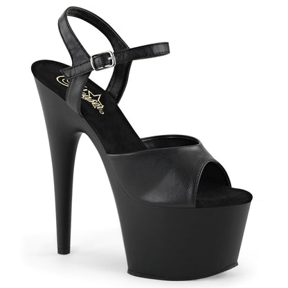 【PLEASER】ADORE-709 シューズ Blk Faux Leather/Blk Matte【取寄】