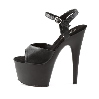 【PLEASER】ADORE-709 プラットフォームシューズ Blk Faux Leather/Blk Matte【取寄】