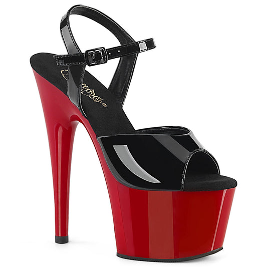 【PLEASER】ADORE-709 プラットフォームシューズ Blk Pat/Red【取寄】