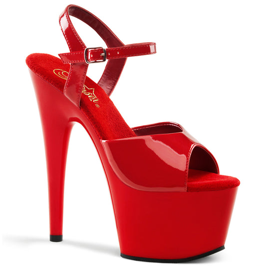 【PLEASER】ADORE-709 プラットフォームシューズ Red/Red【取寄】