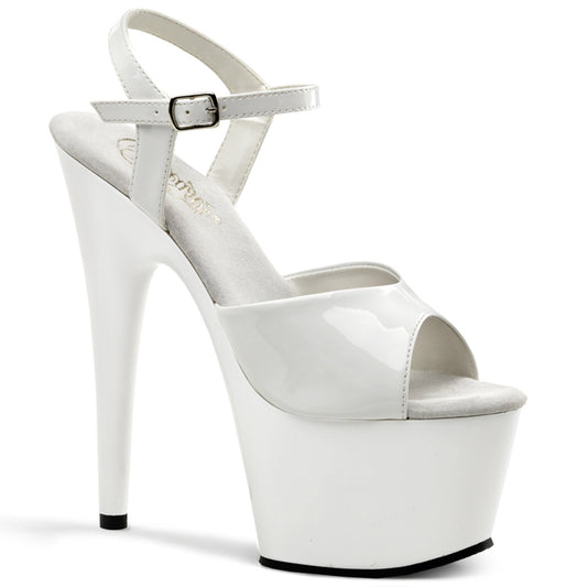 【PLEASER】ADORE-709 プラットフォームシューズ Wht/Wht【取寄】