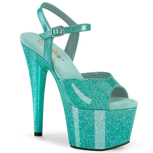 【PLEASER】ADORE-709GP プラットフォームシューズ Aqua Glitter Pat/M【取寄】