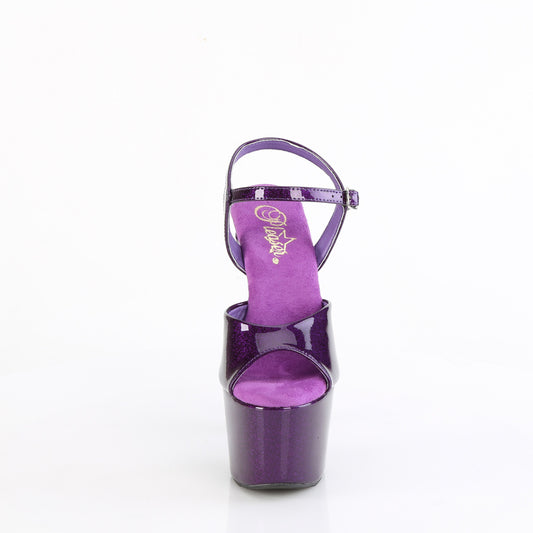 【PLEASER】ADORE-709GP プラットフォームシューズ Purple Glitter Pat/M【取寄】