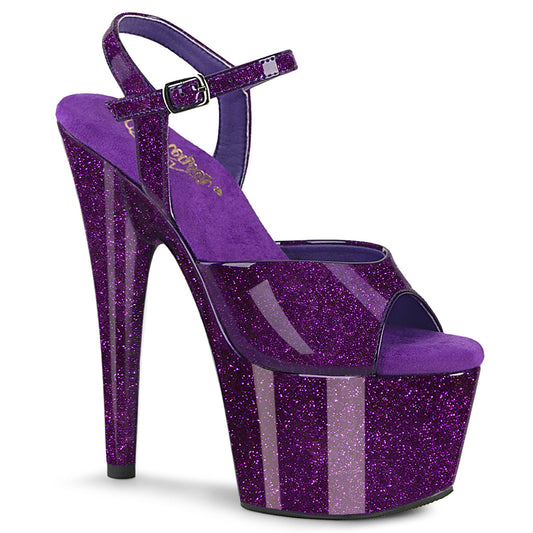 【PLEASER】ADORE-709GP プラットフォームシューズ Purple Glitter Pat/M【取寄】