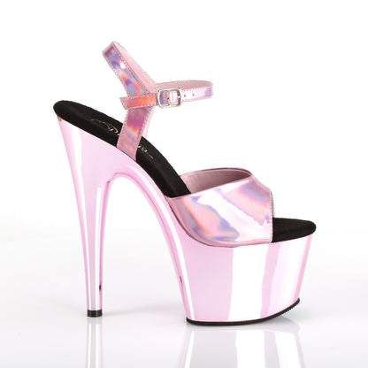 【PLEASER】ADORE-709HGCH プラットフォームシューズ B. Pink Hologram/B. Pink Chrome【取寄】