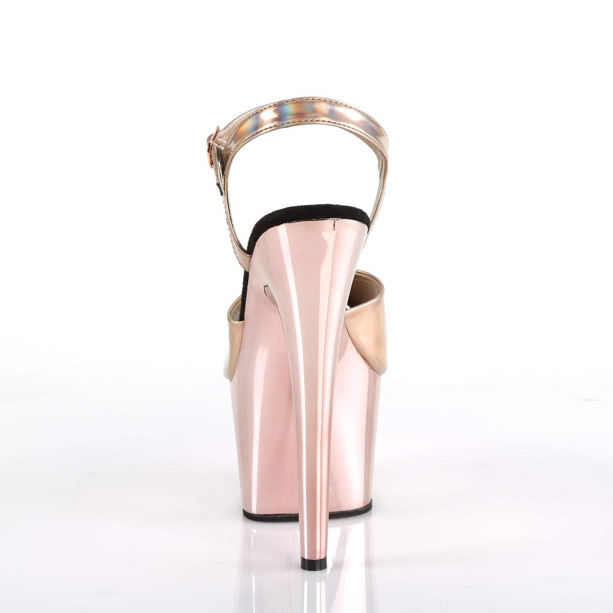 【PLEASER】ADORE-709HGCH プラットフォームシューズ Rose Gold Hologram/Rose Gold Chrome【取寄】