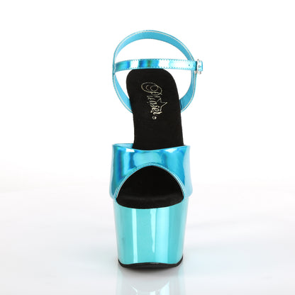 【PLEASER】ADORE-709HGCH シューズ Turquoise Hologram/Turquoise Chrome【取寄】