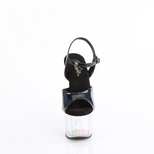 【PLEASER】ADORE-709HT プラットフォームシューズ Blk Holo/Holo Tinted【取寄】