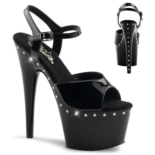 【PLEASER】ADORE-709LS プラットフォームシューズ Blk/Blk【取寄】