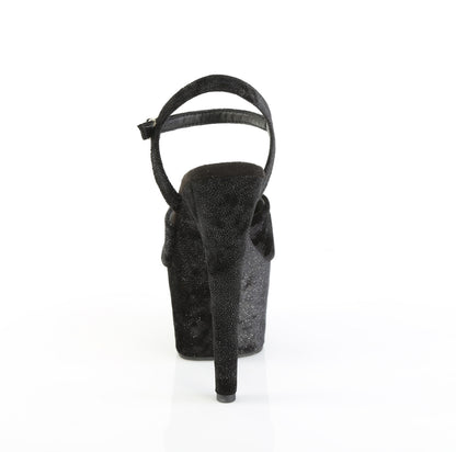 【PLEASER】ADORE-709WR プラットフォームシューズ Blk Shimmering Fabric/Blk【取寄】