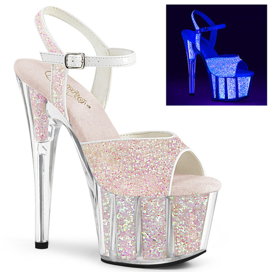 【PLEASER】ADORE-710UVG プラットフォームシューズ Neon Opal Glitter/Neon Opal Glitter【取寄】