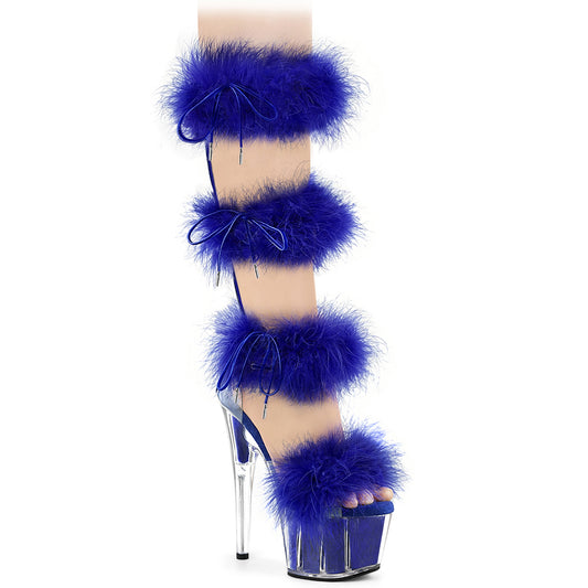 【PLEASER】ADORE-728F プラットフォームシューズ Clr-Royal Blue Fur/M【取寄】