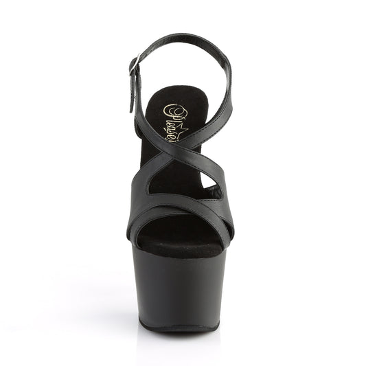 【PLEASER】ADORE-730 プラットフォームシューズ Blk Faux Leather/Blk Matte【取寄】