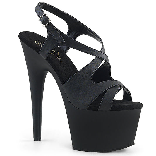 【PLEASER】ADORE-730 プラットフォームシューズ Blk Faux Leather/Blk Matte【取寄】