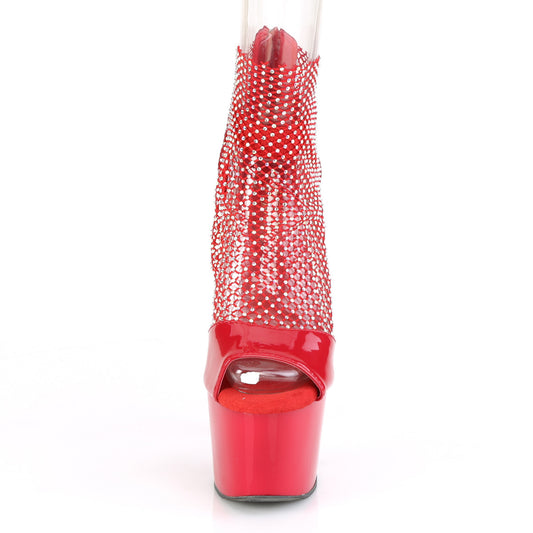 【PLEASER】ADORE-765RM プラットフォームシューズ Red Pat-RS Mesh/Red【取寄】