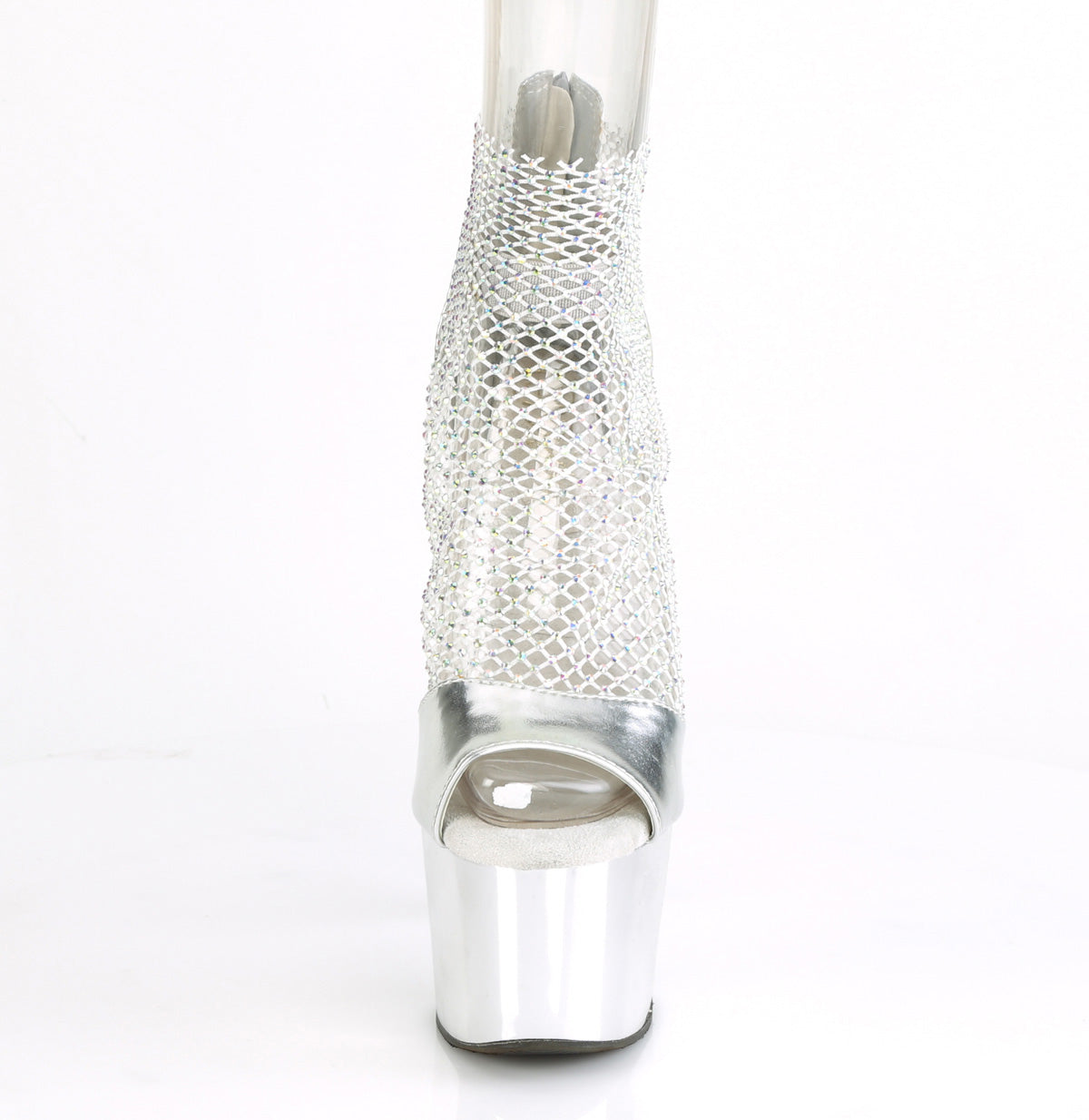 【PLEASER】ADORE-765RM プラットフォームシューズ Slv Metallic Pu-RS Mesh/Slv Chrome【取寄】
