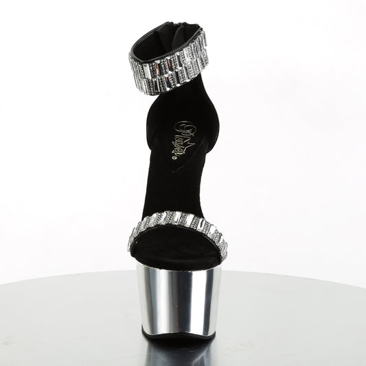 【PLEASER】ADORE-769RS プラットフォームシューズ Blk/Slv Chrome【取寄】