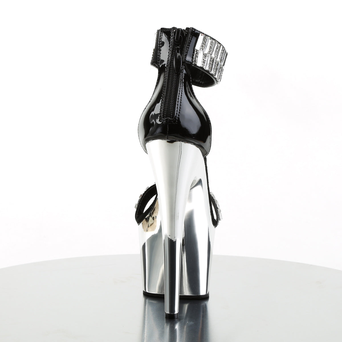 【PLEASER】ADORE-769RS プラットフォームシューズ Blk/Slv Chrome【取寄】