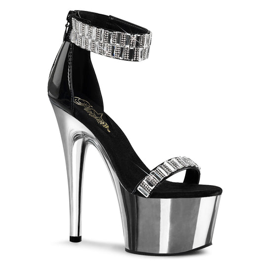 【PLEASER】ADORE-769RS シューズ Blk/Slv Chrome【取寄】