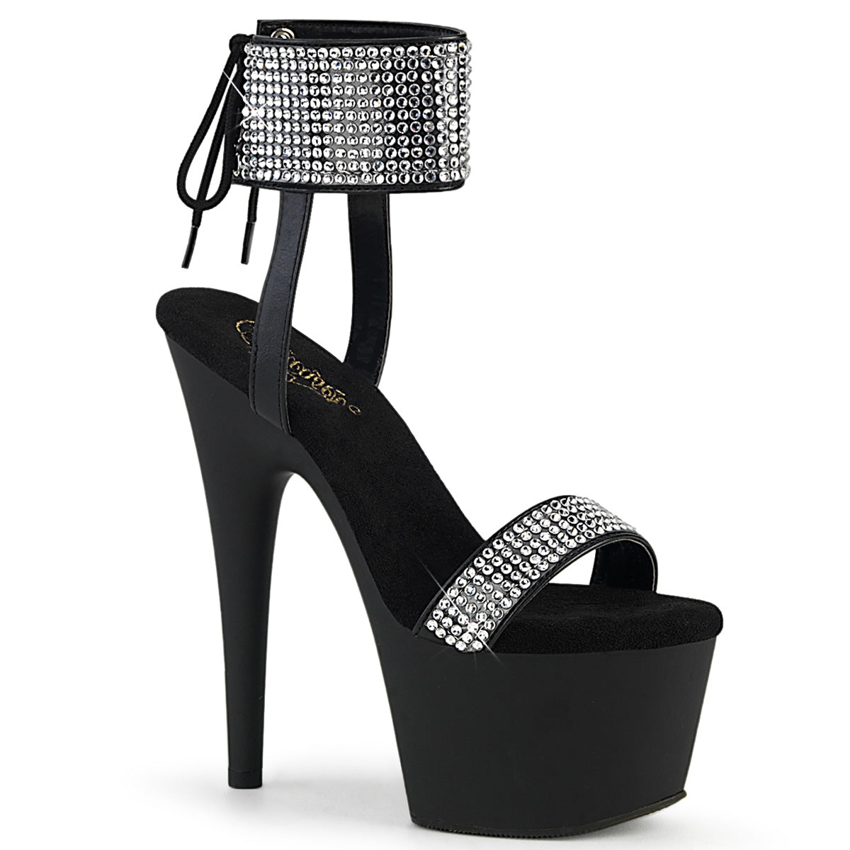 【PLEASER】ADORE-770 シューズ Blk Faux Leather-RS/Blk Matte【取寄】