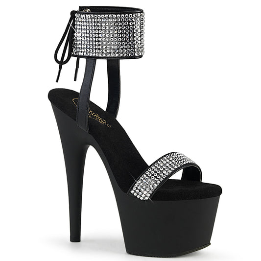 【PLEASER】ADORE-770 シューズ Blk Faux Leather-RS/Blk Matte【取寄】