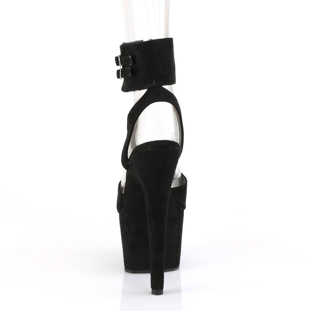 【PLEASER】ADORE-791FS プラットフォームシューズ Blk Faux Suede/Blk Faux Suede【取寄】