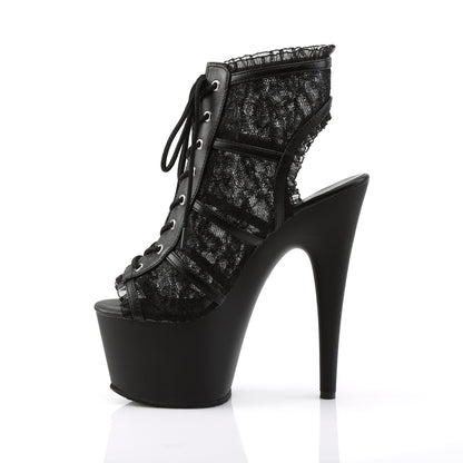【PLEASER】ADORE-796LC シューズ Blk Mesh Lace/Blk Matte【取寄】