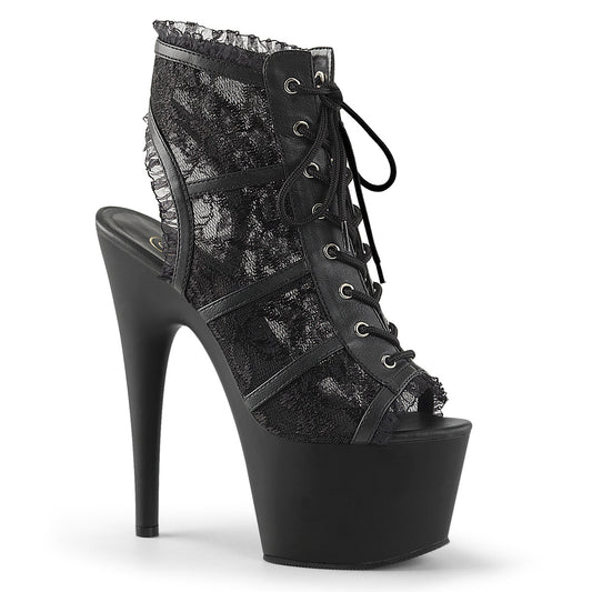 【PLEASER】ADORE-796LC シューズ Blk Mesh Lace/Blk Matte【取寄】