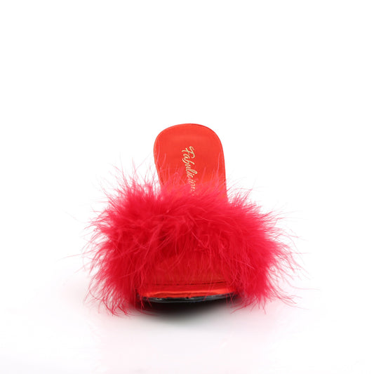 【FABULICIOUS】AMOUR-03 ヒールシューズ Red Pu-Fur【取寄】