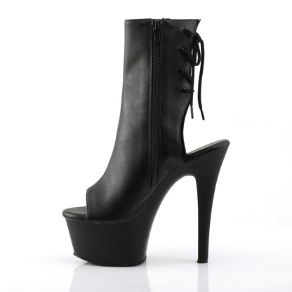 【PLEASER】ASPIRE-1018 シューズ Blk Faux Leather/Blk Matte【取寄】