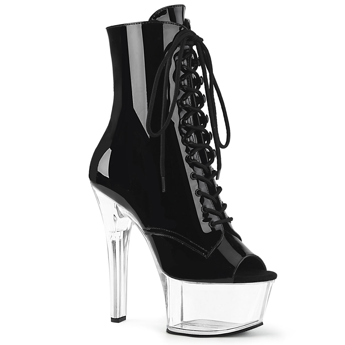 【PLEASER】ASPIRE-1021 プラットフォームシューズ Blk Pat/Clr【取寄】