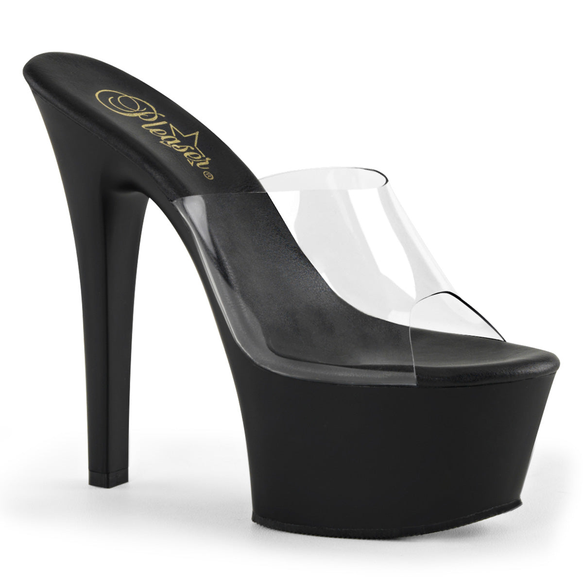 【PLEASER】ASPIRE-601 プラットフォームシューズ Clr/Blk Matte【取寄】