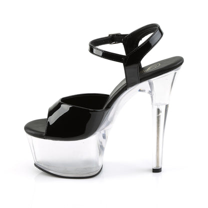 【PLEASER】ASPIRE-609 プラットフォームシューズ Blk Pat/Clr【取寄】